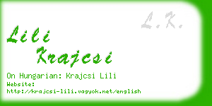 lili krajcsi business card